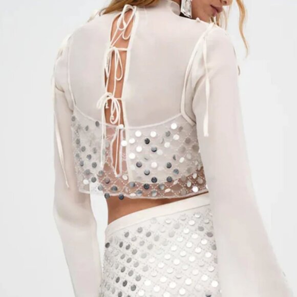 FOR LOVE and LEMONS Charelle Top Silver - Picture 10 of 10